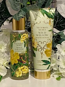 2 Pc SET Victoria's Secret Wild Willow Body Mist Spray & Body Lotion Full Sz New - Picture 1 of 5