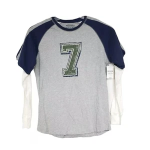 Arizona Jean T Shirt Boys Size XL 18/20 Gray Raglan Long Sleeve - Picture 1 of 9