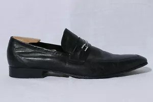 Scarpe eleganti mocassino Moreschi Leeds da uomo in pelle nera a punta di cavallo US 14 - Foto 1 di 11
