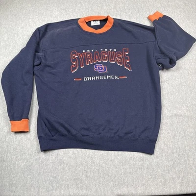 Vintage Syracuse Orangemen Sweater Mens XL Navy Orange NCAA Basketball Lee 90s - Image 1 of 4