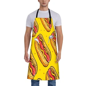 Vibrant Hot Dog Apron for Women, 28x33in, Kitchen Chef Aprons with 2 Pockets,... - Picture 1 of 6