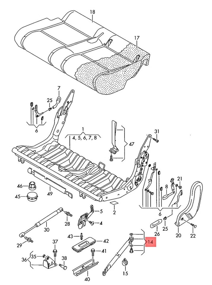 Original VW Caddy 2CA 2CB 2CH 2CJ 2KA 2KB 2KH 2KJ Sicherungsbügel 2K0883807B - Bild 1 von 1