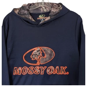 Sudadera con Capucha Mossy Oak Para Hombre Mediana Azul Marino Naranja Rendimiento Vellón Camuflaje Forrado Caza - Imagen 1 de 8