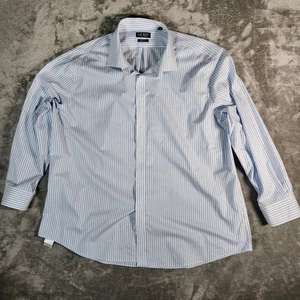 Lauren Ralph Lauren LRL Supima Cotton Shirt Mens 3XL White Stripe Big Button Up - Picture 1 of 12
