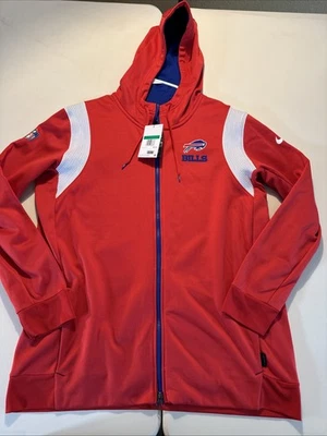 Nuevo con etiquetas Sudadera con capucha para hombre XL Nike Therma-FIT NFL Buffalo Bills Bull cremallera roja lateral Foto 1 de 4