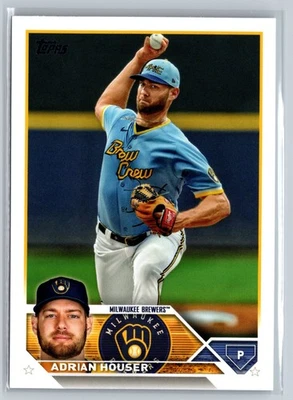 2023 Topps #323 Adrian Houser Milwaukee Brewers - Image 1 of 2