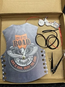 Motorcycle Swinging Wall Clock, Double Layer MDF Motorcycle Wall Art DIY READ!!! - Picture 1 of 5