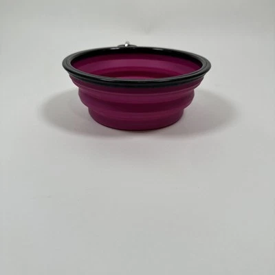 7 Inch Portable Travel Collapsible Foldable Pet Dog Bowl Food Water Bowl Dish - Image 1 of 4