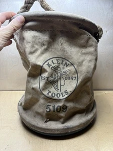 VTG Klein Tools 5109 Canvas Bucket Bag w/ Rope Handle - Picture 1 of 7