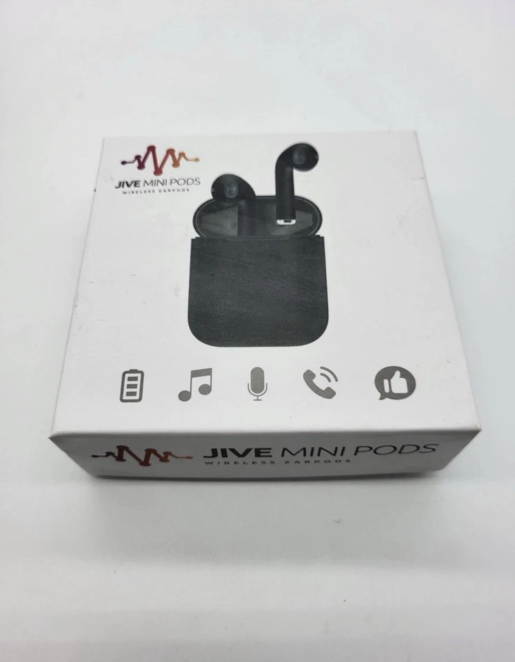 Jive Mini Pods Black Wireless New Ear Buds Earphones With Case & No Charger - Image 1 of 3