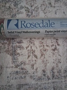 Rosedale Vinyl Wallcovering Pre Pasted. Scrubbable, strippable 5.5 sq ft... - Picture 1 of 10