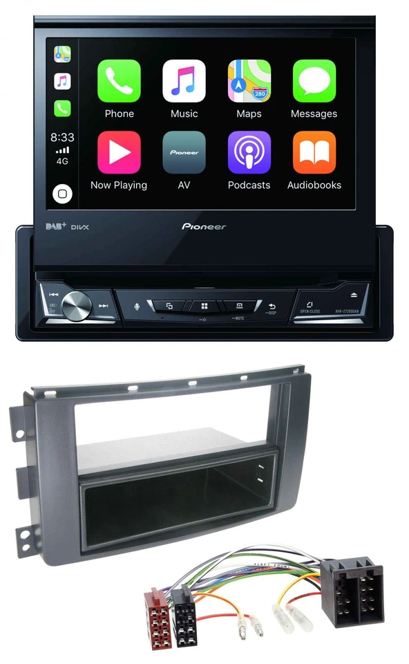 Pioneer DVD Bluetooth DAB USB MP3 Autoradio für Smart ForFour 454 ForTwo 451 ISO - Bild 1 von 4