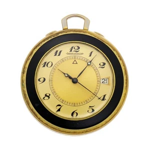 JAEGER-LECOULTRE Memovox Cal.K911 11003 Pocket Watch Hand-wound Gold Dial Used - Picture 1 of 3