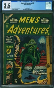 Men's Adventures 22 CGC 3.5 Everett Vampire & Skeleton C 1953 Atlas Horror Comic - Picture 1 of 8