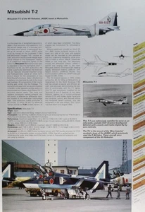 Mitsubishi T-2 T2 T 2 Bild Flugzeug Aircraft Vintage Detailblatt Wandbild Dekor NOS - Bild 1 von 2