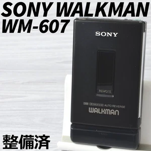 SONY WALKMAN WM 607 Cassette Walkman Black Rebished TY360 #y - Picture 1 of 10