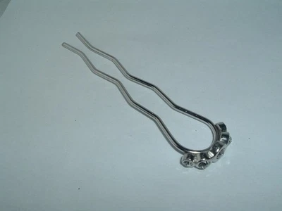 VINTAGE RHINESTONE METAL HAIR STICK UP DO HAIR ACCESSORY - Image 1 of 3