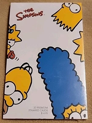 NEW The SIMPSONS 20 Premium Stamped Cards USPS SEALED 897700 United States 2009 - Image 1 of 4