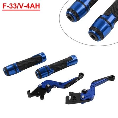 CNC Brake Clutch Levers Handlebar Grips Sets For Honda CBR1000RR CBR600RR Blue - Image 1 of 4