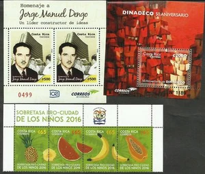 COSTA RICA, 3 DIF. CONJUNTOS COMPLETOS NUEVOS NÚMEROS, DENGO,DINADECO,PRO CIUDAD MNH - Imagen 1 de 1