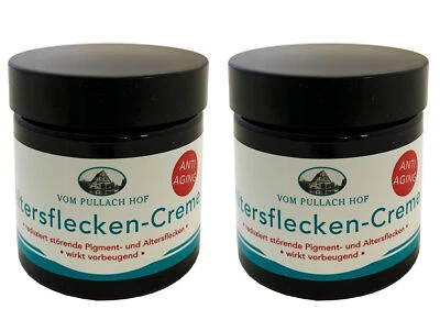 2x 50ml Altersflecken-Creme vom Pullach Hof, Creme Salbe gegen Altersflecken