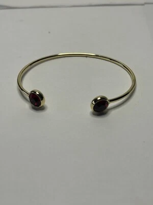 PANDORA Rose Gold & Ruby Cuff bracelet Size 6.5" - Image 1 of 4