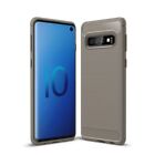 Samsung Galaxy S10 TPU Phone Case Carbon Fiber Brushed Protective Bumper Cover