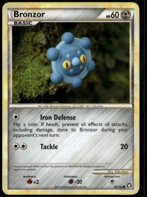 Bronzor Common - HGSS Triumphant 58/102 2010 LP+ Pokemon Card - Image 1 of 2