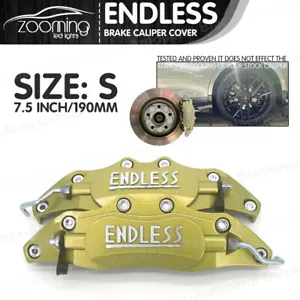 Metal ENDLESS Style Universal Brake Caliper Cover 2x Blue Front Rear 190mm LW5 - Bild 1 von 9