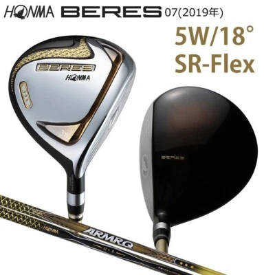 HONMA BERES 07 3-Star 5W 18° Fairway Wood RH ARMRQ42 SR Flex 3S Shaft Japan 2019 - Image 1 of 4