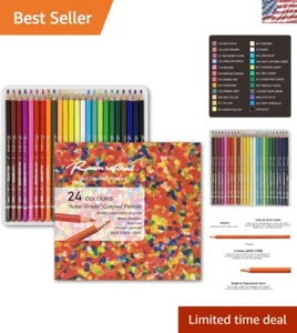 Vivid Soft Lead Colored Pencils 24 Pack – Perfect for Artists and Kids' Gifts - Picture 1 of 8