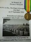 WW1 British Victory Medal to Wallis, King's Liverpool KIA 1915 (Battle of Loos)