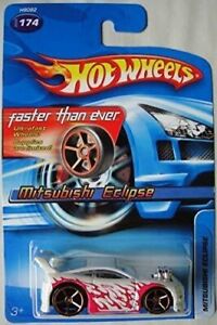 Hot Wheels Plus Rapide De Ever 2005-174 Mitsubishi Eclipse Blanc & Rose