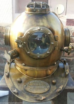 Boston Brass Antique Scuba Deep Diving Helmet Mark V US Navy Divers Vintage Gift • 349.69$