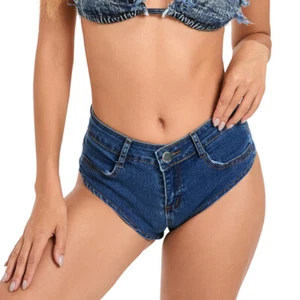 Femme Mini Short Jeans Extensible Chaud Pantalon pour Fête Discothèque Plage - Bild 1 von 9