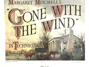 "GONE WITH THE WIND" Wilbur Kurtz 16" x 18" Signed Limited Edition - Picture 1 of 6