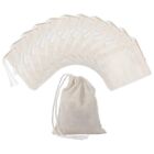 50 Pieces Drawstring Cotton Bags Muslin Bags,Tea Brew Bags (4 x 3 Inches) Y9T4