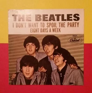 RARE VINTAGE 1960's "THE BEATLES - EIGHT DAYS a WEEK - ORIGINAL 45 RECORD SLEEVE - Imagen 1 de 1