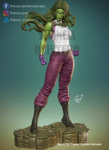 She-hulk 3D printed unpainted unassembled resin model kit Cover