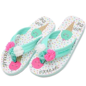 Saidoteto Toddler Girl Ice Cream Flip Flops - Size 12 - Picture 1 of 6