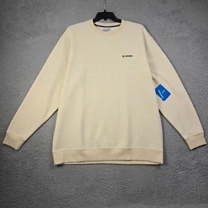 Columbia Sweatshirt Men 2XL XXL Beige Regular Fit Crew Hart Mountain Long Sleeve - Picture 1 of 16