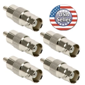 Sikker 5 BNC Female to RCA Male Coax Cable Connector Adapter for CCTV camera dvr - Picture 1 of 2