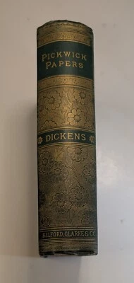 Posthumous Papers The Pickwick Papers Volume 1 1885 Dickens Antique Book 7.75" - Image 1 of 4