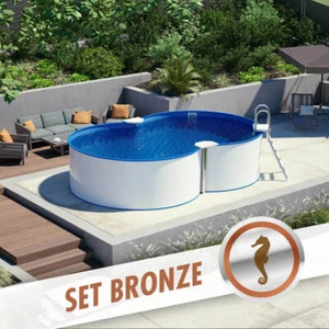 Achtform-Set BRONZE 4,70 x 3,00 x 1,20 m, Folie blau 0,80 mm, aufgestellt - Bild 1 von 12