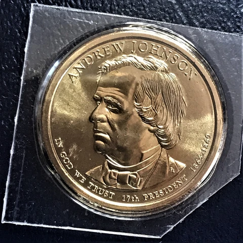 2011 D BU A Johnson Presidential Dollar from Mint Uncirc Set in Cello Plastic Cover