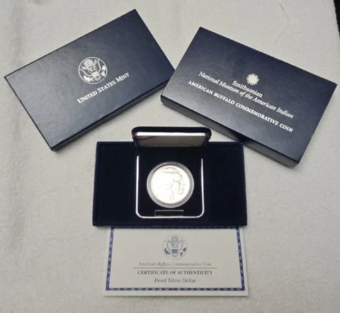 2001-P American Buffalo Silver $1 Coin Proof - in OGP Cover