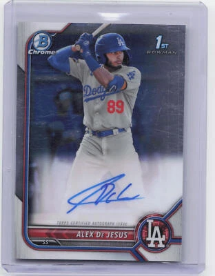2022 Bowman Chrome #CPA-AD Alex De Jesus 1st Chrome Prospect Auto - Image 1 of 2