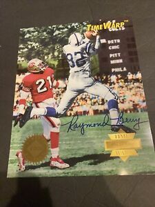 NFL FOOTBALL~SIGNED RAYMOND BERRY(HOF) EDGE ‘95 TIME WARP 8x10 CARD~#2534/COA