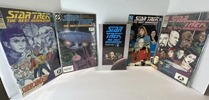 Star Trek The Next Generation 5 Piece Lot VHS Tape 4 Comics NOS and Pre-Owned - Picture 1 of 21