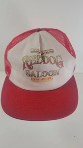 Vintage 80s Jack Daniels Trucker Snapback Hat mesh Red Dog Saloon Tennessee - Picture 1 of 7
